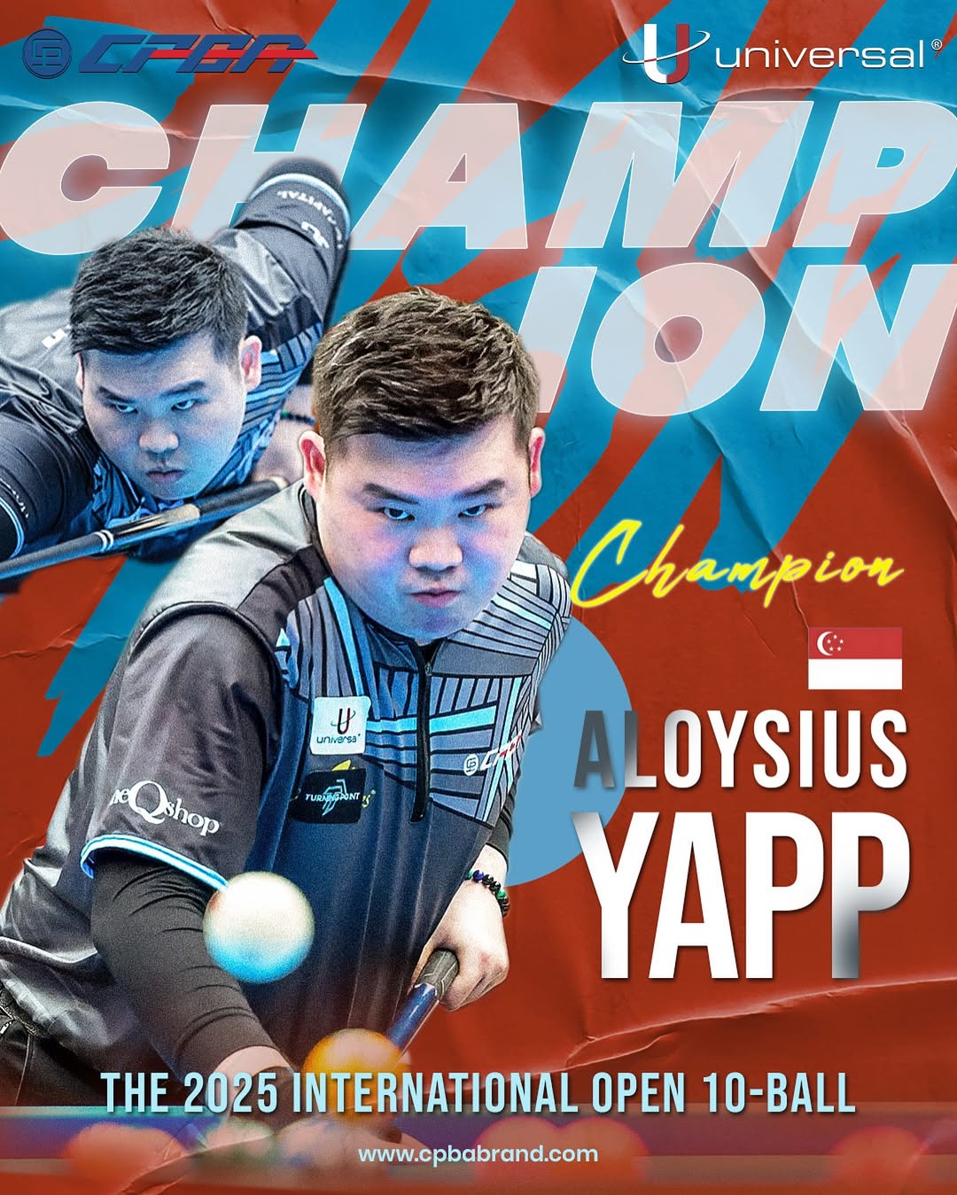 THE 2025 INTERNATIONAL OPEN 10-Ball
Champion|Aloysius Yapp!