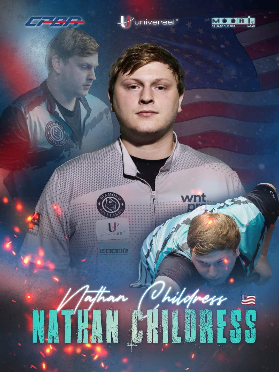 Nathan Childress from the USA has officially joined the CPBA × MOORI × Universal brand.