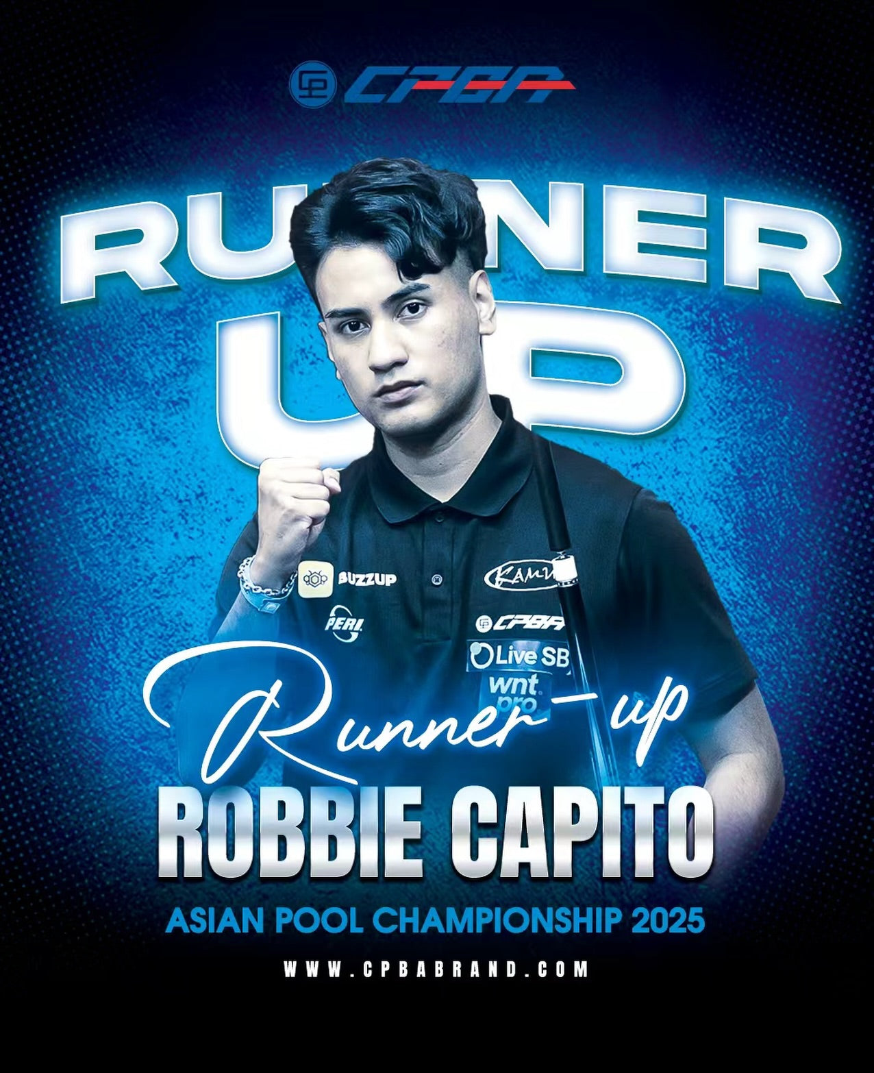 Robbie Capito  Fought to the final rack at the Asian Men’s 10-Ball Pool Championship 2025 title match, finishing as Runner-up